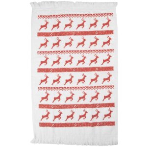 Clayre & Eef Serviette Invité 40x66 cm Blanc...