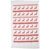 Clayre & Eef Serviette Invité 40x66 cm Blanc Bordure Rouge
