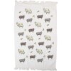 Clayre & Eef CTNSF Serviette Invité 40x66 cm Blanc/Marron