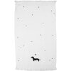 Serviette dinvité Clayre & Eef 40x66 cm Blanc/Noir