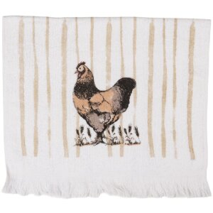 Serviette de toilette Clayre & Eef CTRFL-1 40x66 cm...