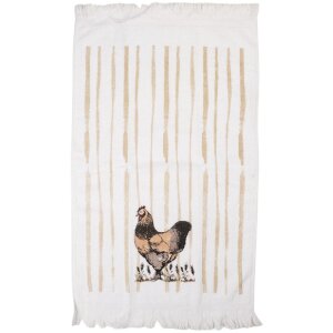 Serviette de toilette Clayre & Eef CTRFL-1 40x66 cm...