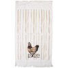 Serviette de toilette Clayre & Eef CTRFL-1 40x66 cm Blanc et Marron