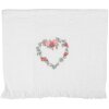 Serviette de toilette invité 40x66 cm Clayre & Eef Blanc Rose