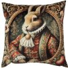 Clayre & Eef NE21 Housse de coussin 45x45 cm Beige et Rouge
