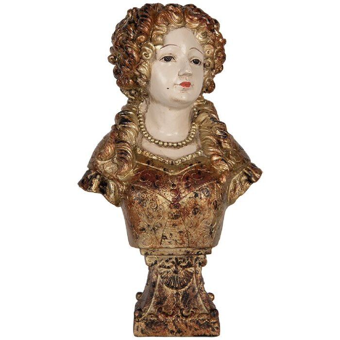 Buste Décorative Clayre & Eef Beige Marron 18x12x30 cm