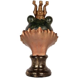 Buste Décoration Grenouille Clayre & Eef 12x11x22 cm Vert-Or