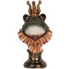 Buste Décoration Grenouille Clayre & Eef 12x11x22 cm Vert-Or