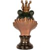 Buste Décoration Grenouille Clayre & Eef 12x11x22 cm Vert-Or