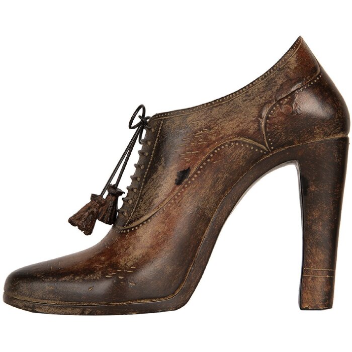 Décoration Chaussure Clayre & Eef 6PR5567 21x7x17 cm Brun