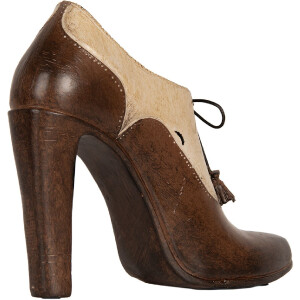 Chaussure Décorative Clayre & Eef 22x8x17 cm Brun-Beige