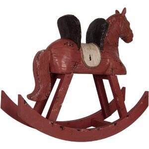 Cheval à bascule décoratif Clayre & Eef 39x12x33 cm Rose