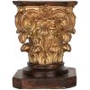Clayre & Eef 6PR5581 Socle Décoratif 12x12x16 cm Brun-Doré