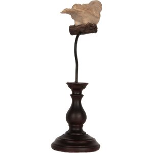 Clayre & Eef 6PR5587 Décoration Oiseau Beige et Marron
