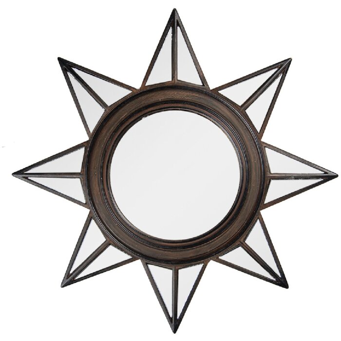 Clayre & Eef Miroir Ø 27x2 cm Marron