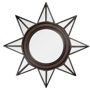 Clayre & Eef Miroir Ø 27x2 cm Marron