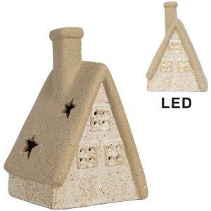 Clayre & Eef Maison Décorative LED Beige 15x10x21 cm