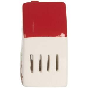Clayre & Eef Maison Décoration LED 6x5x10 cm Blanc Rouge