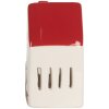 Clayre & Eef Maison Décoration LED 6x5x10 cm Blanc Rouge