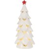 Clayre & Eef Arbre de Noël Lumineux LED Ø 11x25 cm Blanc/Rouge