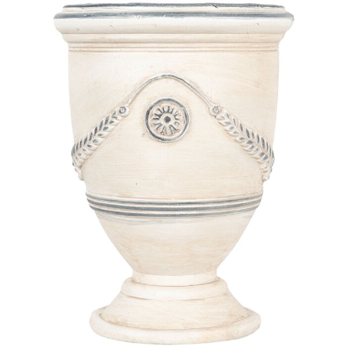 Clayre & Eef Pot à Fleurs Décoratif Beige Gris 23x31 cm
