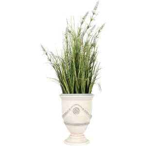 Clayre & Eef Pot à Fleurs Décoratif Beige Gris 23x31 cm