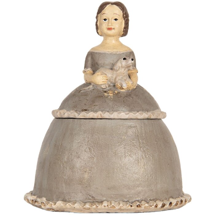 Décoration Femme Clayre & Eef 19x16x22 cm Beige/Gris