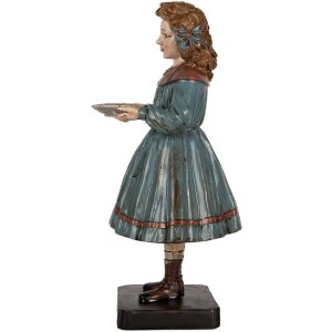Clayre & Eef Décoration Femme Beige & Bleu 15x31 cm