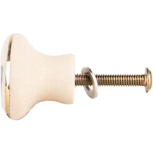 Clayre & Eef 66267 Bouton de porte beige-bleu 3x3 cm