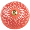 Clayre & Eef 66273 Poignée de porte rot-beige Ø 4x3 cm