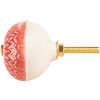 Clayre & Eef 66273 Poignée de porte rot-beige Ø 4x3 cm