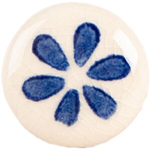 Clayre & Eef 66275BL Bouton de porte 3x3 cm Beige-Bleu