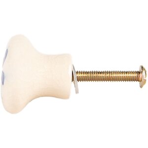 Clayre & Eef 66275BL Bouton de porte 3x3 cm Beige-Bleu