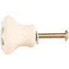 Clayre & Eef 66275GR Bouton de porte Céramique 3 cm