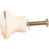 Clayre & Eef 66277 Poignée de porte Beige Rose 3x3 cm