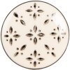 Clayre & Eef Bouton de porte Ø 4x3 cm beige-noir