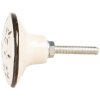 Clayre & Eef Bouton de porte Ø 4x3 cm beige-noir