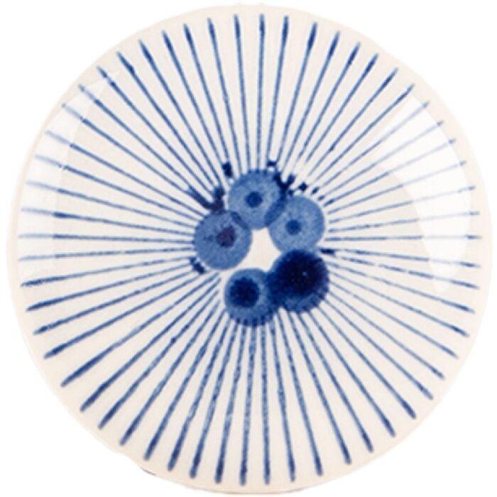 Clayre & Eef 66280 Bouton de porte Beige Bleu 4x3 cm Céramique