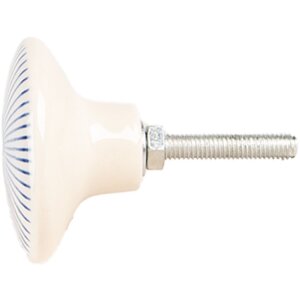 Clayre & Eef 66280 Bouton de porte Beige Bleu 4x3 cm...