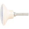 Clayre & Eef 66280 Bouton de porte Beige Bleu 4x3 cm Céramique