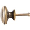 Clayre & Eef 66281G Poignée de porte 3x3 cm Gris-doré