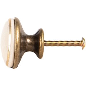 Clayre & Eef 66281W Bouton de porte Beige Doré...
