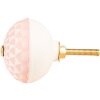 Clayre & Eef 66282 Poignée de porte rose-beige 4x3 cm