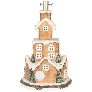 Support à sapin Clayre & Eef 5MG0093 Ø 35x57 cm Marron et Blanc