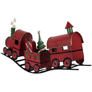 Clayre & Eef Train Décoratif 63x13x31 cm Rouge