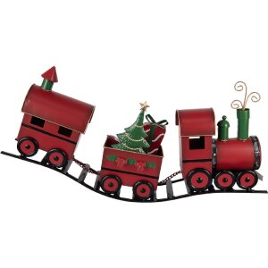 Clayre & Eef Train Décoratif 63x13x31 cm Rouge