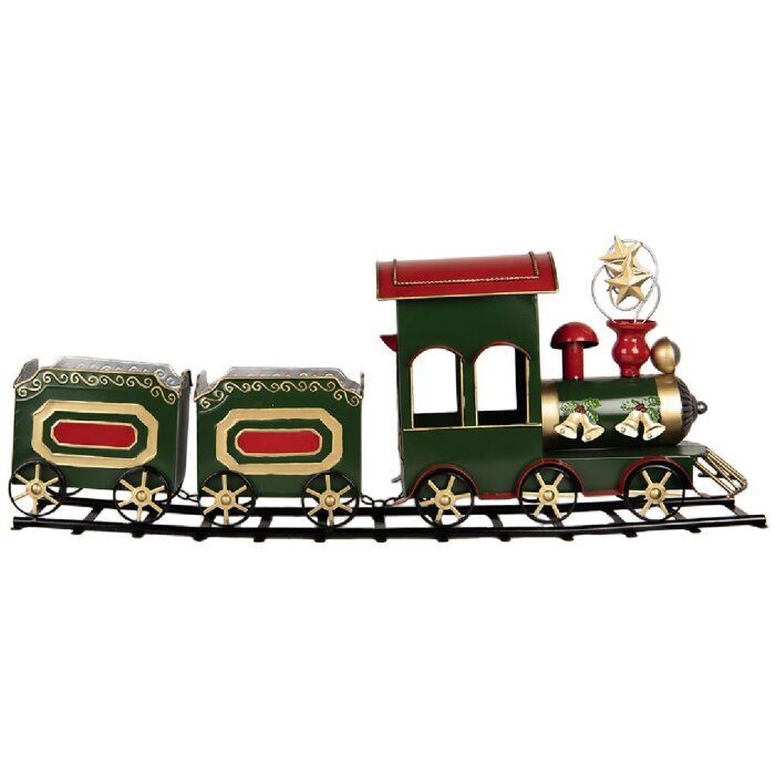 Décoration Train Vert 77x15x31 cm Clayre & Eef