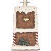 Support Sapin Noël Clayre & Eef 6MG0143 37x26x47cm Marron & Blanc