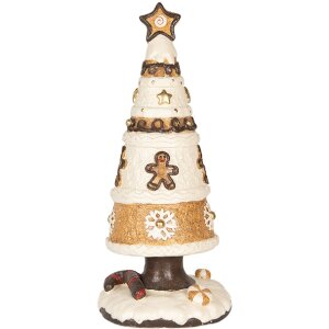 Clayre & Eef 6MG0145 Décoration Arbre de Noël Marron Beige Ø 24x51 cm