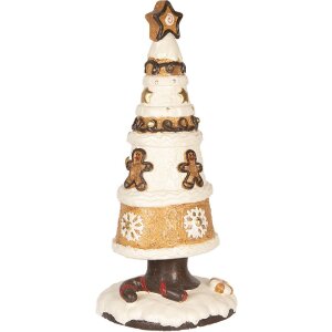 Clayre & Eef 6MG0145 Décoration Arbre de Noël Marron Beige Ø 24x51 cm